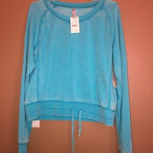 Celebrity pink blue long sleeve shirt